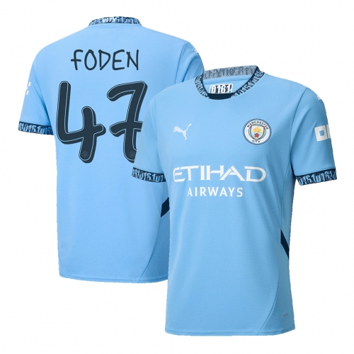 Manchester City FODEN #47 Home Jersey - UCL Edition