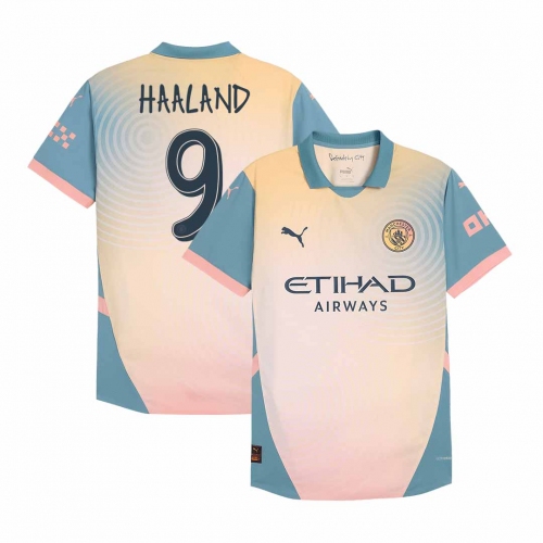 Manchester City HAALAND #9 Fourth Away Soccer Jersey Authentic- Definitely City (UCL Edition)