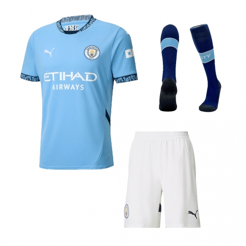 Manchester City Home Jersey Kit (Jersey+Shorts+Socks)