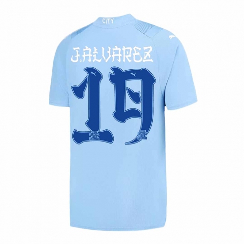 Manchester City J.ALVAREZ #19 Japanese Tour Printing Home Jersey 2023/24