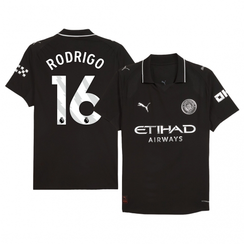 Manchester City RODRIGO #16 Away Jersey Authentic 2025/26