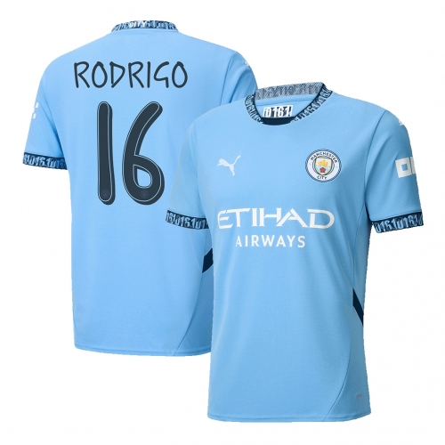 Manchester City RODRIGO #16 Home Jersey - UCL Edition