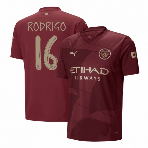 Manchester City RODRIGO #16 Third Away Soccer Jersey - UCL Edition