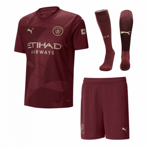 Manchester City Third Away Soccer Jersey Kit (Jersey+Shorts+Socks)