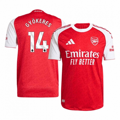 Arsenal GYKERES #14 Home Soccer Jersey Authentic 2025/26